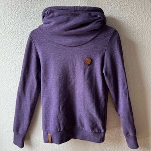 Naketano Brave New World cowl neck hoodie in purple size XS